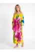 Hand Painted Rayon Off Shoulder Dress